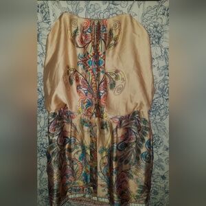 BOGO Paisley Strapless Mini Dress